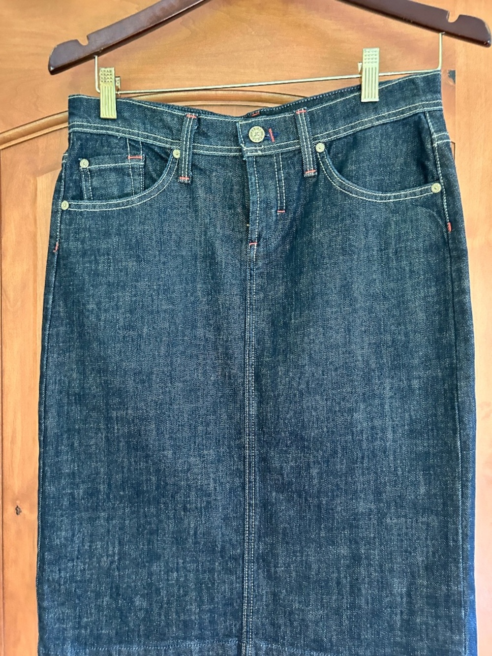 James Jeans Dry Aged Denim Pencil Skirt Made in USA Size 26